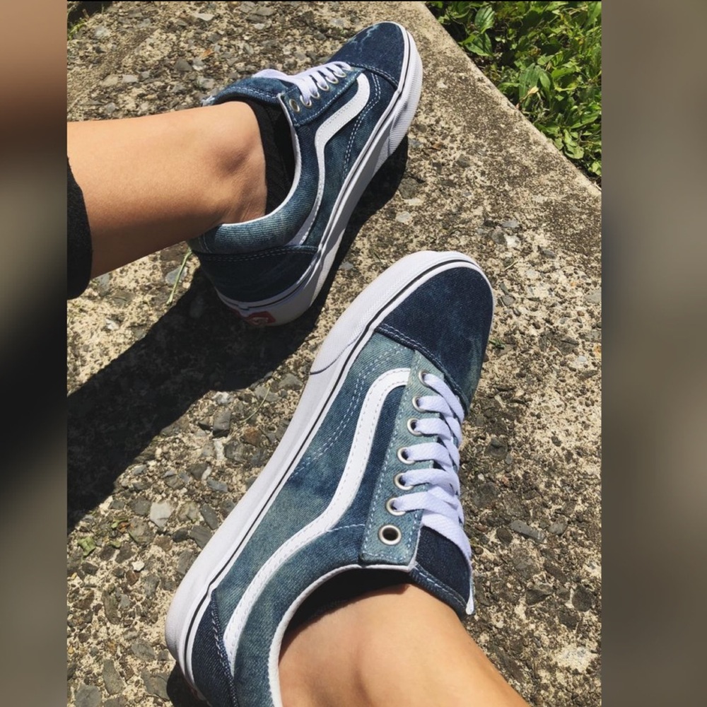Acid Denim Old school Vans 💙